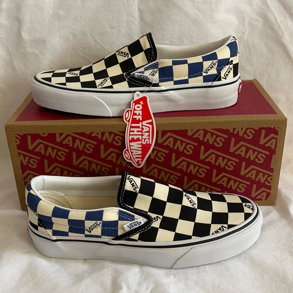 Vans Classic Slip-on (Big Check) Black/ Navy